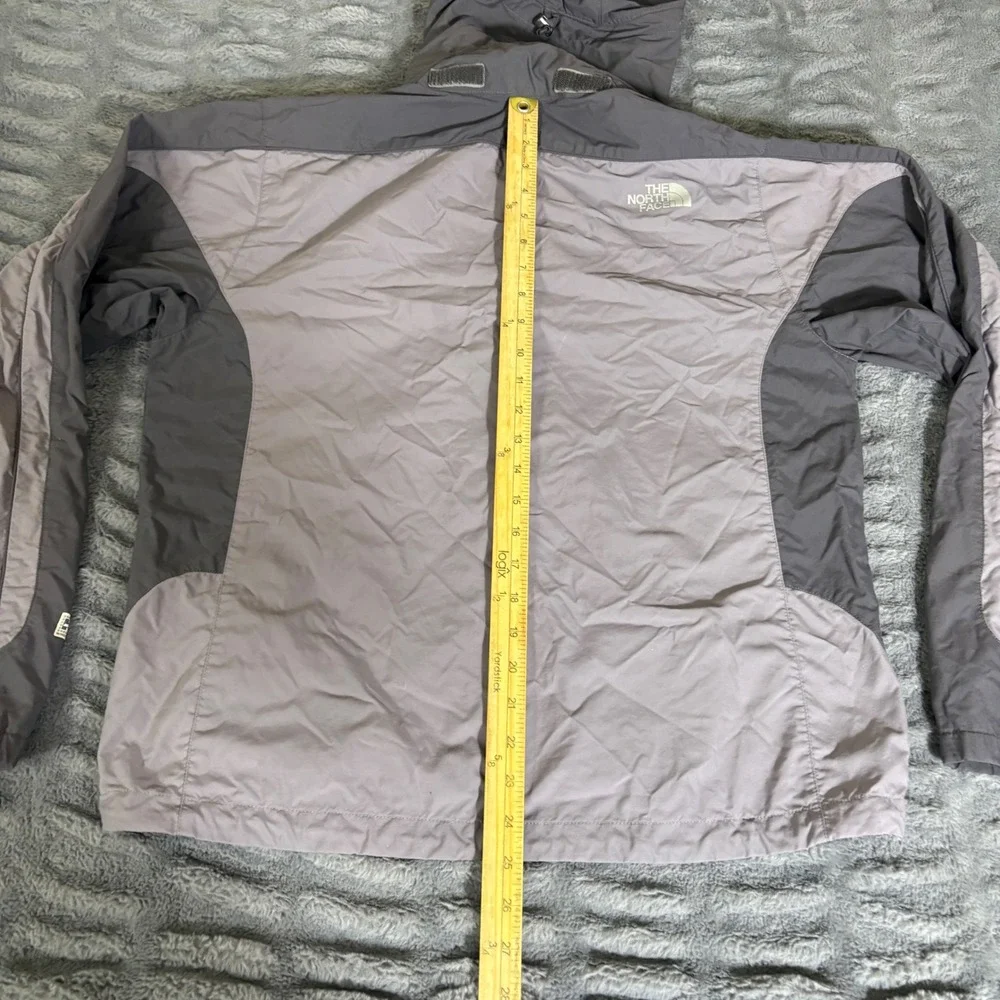 The North Face Hydrenalite Windbreaker Jacket Mens Medium Grey Hooded AXG8 S06